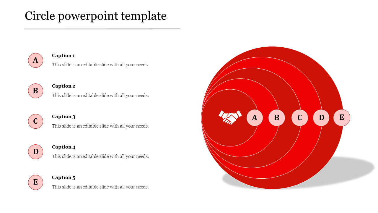 circle powerpoint template-red